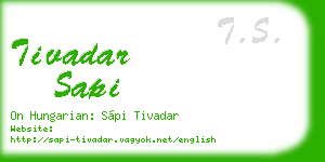 tivadar sapi business card